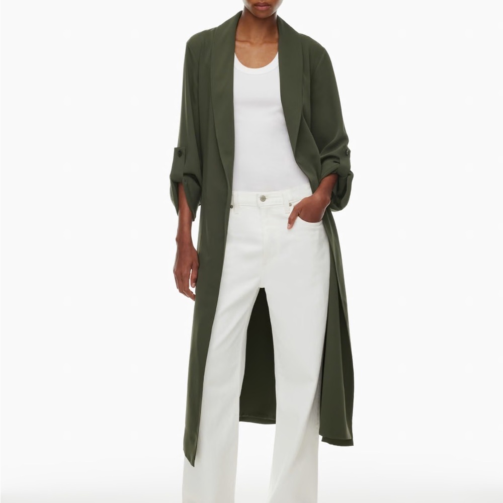 Olive Green Women's Long Coat